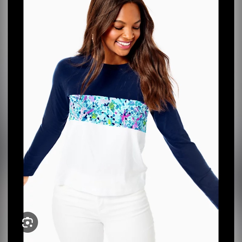 NWT Lilly Pulitzer Chapman long sleeve - multi dive bar size medium